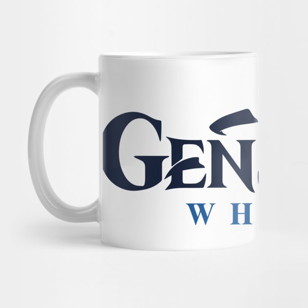 Genshin Impact whale logo typography by Oricca